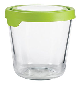 Anchor Hocking 11907AHG17 Trueseal Glass Food Storage Containers Airtight Lids, 7 Cup Tall, Green