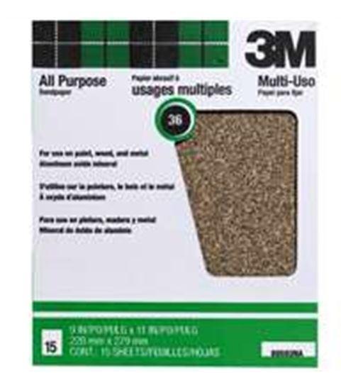 3M 88593NA-15 Aluminum Oxide Sandpaper, 9