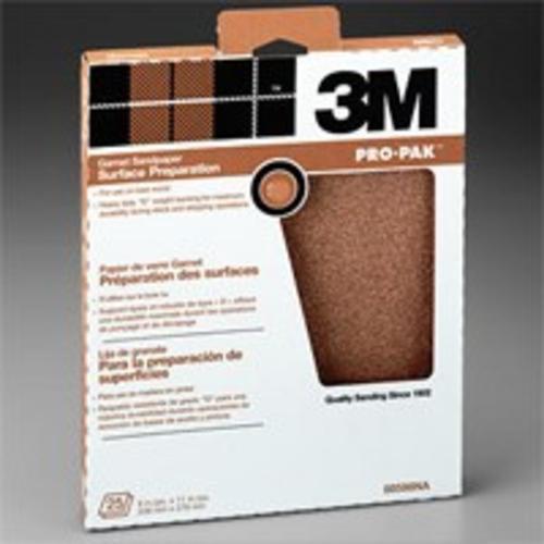 3M 88596 Pro-Pak 100C-Grit Garnet Sandpaper, 9