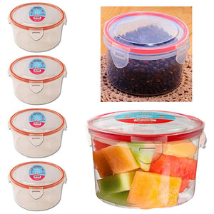 4 Meal Prep Plastic Food Storage Containers Microwavable Tight Locking Lids 20oz