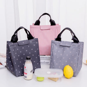 Portable Oxford Lunch Tote Bag Picnic Bag Cooler Insulated Handbag Office Food Storage Container