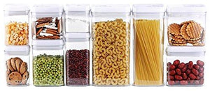 DRAGONN 10-Piece Airtight Food Storage Container Set, Pantry Organization and Storage Made Easy! - Keeps Food Fresh & Dry - Durable Plastic - Big Sizes included - BPA-Free