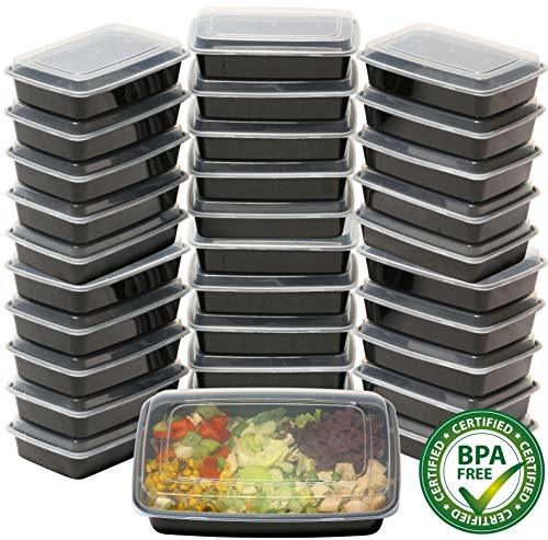 - Simplehouseware 1 Compartment Reusable Food Grade Meal Prep Storage Container Lunch Boxes, 28 Ounces
