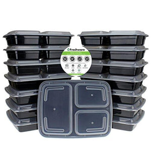 15 Pack: Freshware Meal Prep Containers