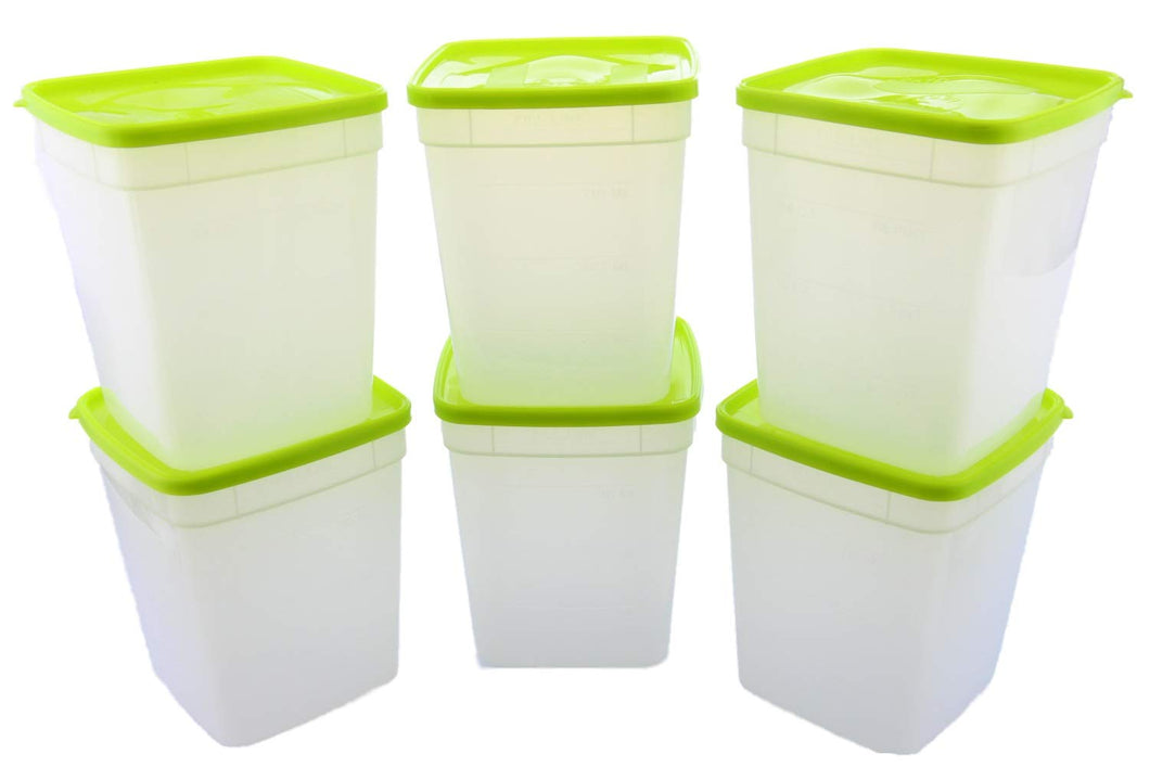 Arrow Reusable Plastic Storage Container Set, 6 Pack, 1 Quart / 4 Cup Each – Food, Meal Prep, Leftovers – Freeze, Store, Reheat - Clear Container Set With Lids – BPA-Free, Dishwasher / Microwave Safe