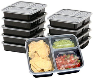 - Simplehouseware 3 Compartment Food Grade Meal Prep Storage Container Boxes (36 Ounces)