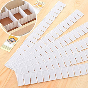 6Pcs Drawer Dividers, Adjustable Grid Drawer DIY Plastic Storage Organizer Dividers for Underwear Socks Belt Office Supplies(435cm,White)
