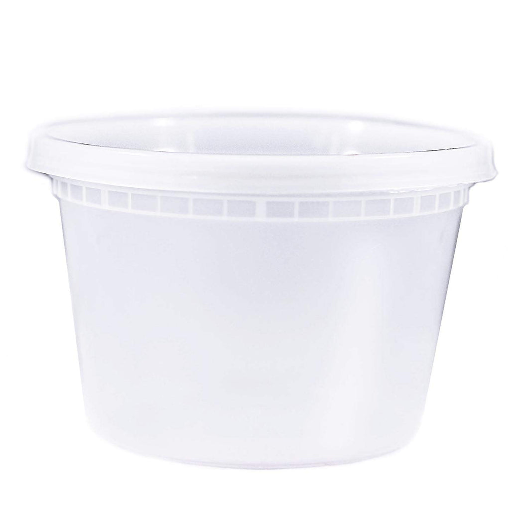 EDI Microwaveable Deli Containers with Leak proof Lids Food Storage Container 25 Packs (16 OZ)