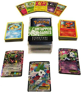 100 Assorted Pokemon Cards With Foils & 3 Ultra Rare Ex Cards - Untapped Games Signature Collection