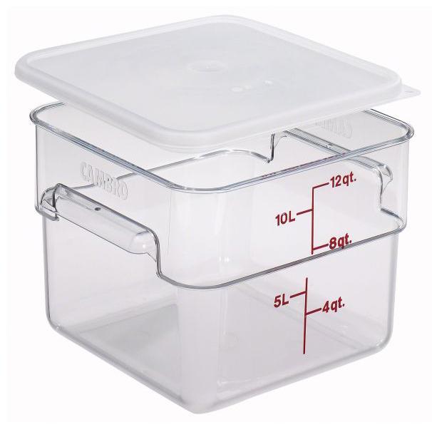 6PCE Camsquare Polycarbonate Container 11.4L Clear 12SFSCW