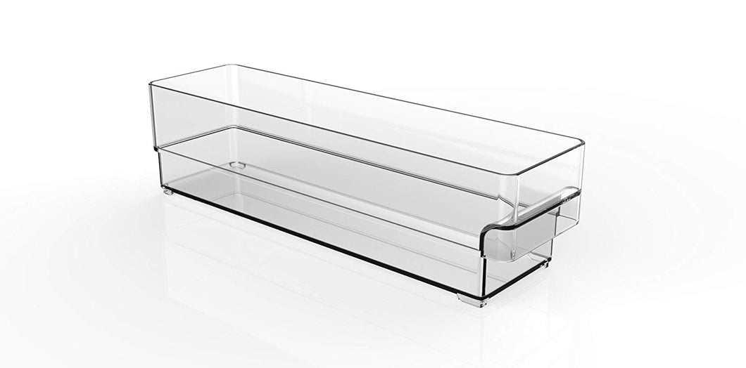 YBM Home Kitchen Storage Organizer Bin for Fridge, Freezer, Pantry and Cabinet Section Organization, (1 MEDIUM BIN)