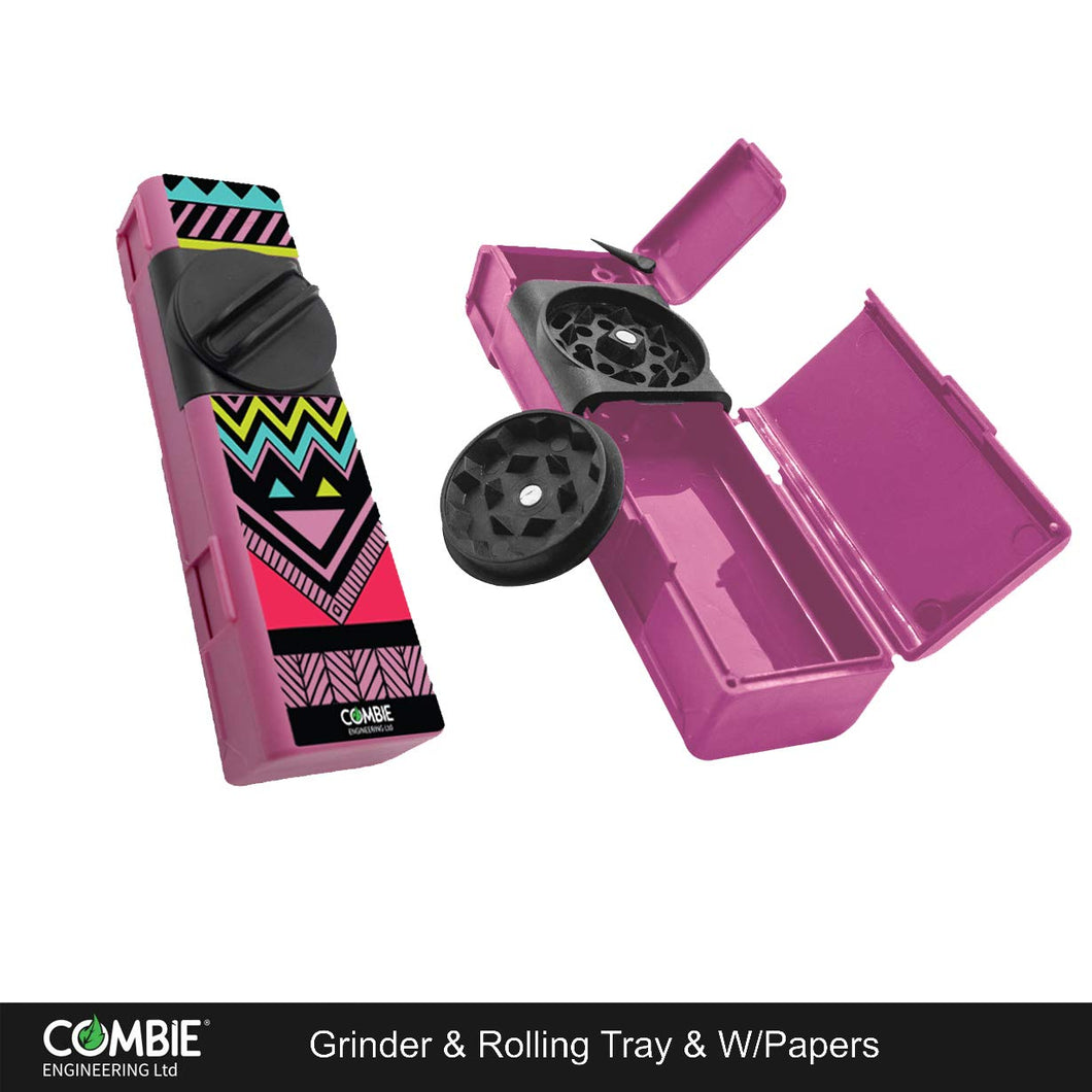 NEW COLECTION Combie Grind & Roll - Tobacco Grinder, Rolling Paper W\tips & Storage all in one revolutionary tool made of fiber reinforced plastic
