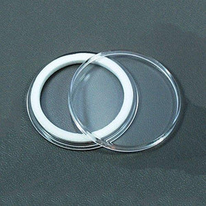 (5) Air-Tite 39Mm White Ring Coin Holder Capsules For 1Oz Silver & Copper Rounds Casino Chips