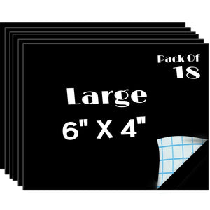 DIY Extra Large Chalkboard Labels For Big Bins Boxes Jars Containers 4”x6” Thick Erasable & Reusable Rectangle Black Board Label Waterproof Adhesive Stickers Decal Organize craft Gift (Pack of 18)