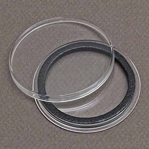 (50) Air-Tite 39Mm Black Ring Coin Holder Capsules For 1Oz Silver & Copper Rounds Casino Chips