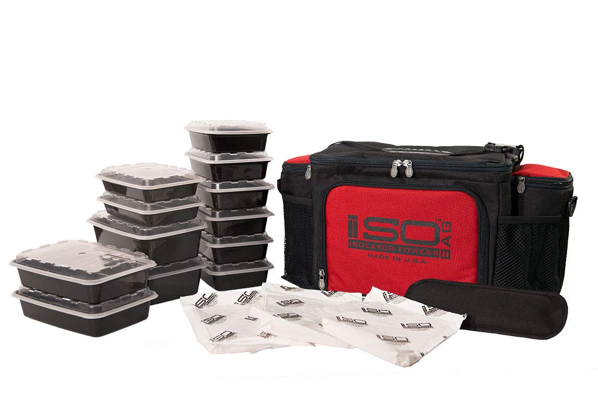 Isolator Fitness 6 Meal ISOBAG Meal Prep Management Insulated Lunch Ba ...