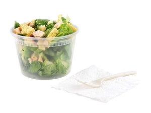 [40 Sets] Reusable Food Storage Containers with Lids - 16 oz Plastic Takeout Deli Counter Combo Pack Microwaveable Freezer Safe BPA Free Home Delicatessen Restaurant Packaging or Pantry Organization