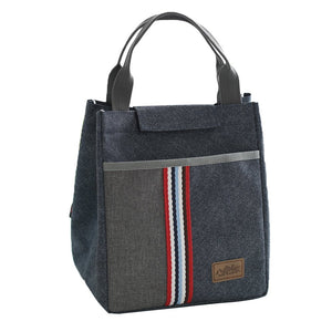 Baling Denim Blue Washable Cooler Bag Reusable Insulated Lunch Handbag Tote Lunch Bags for Women Girls Work Picnic School