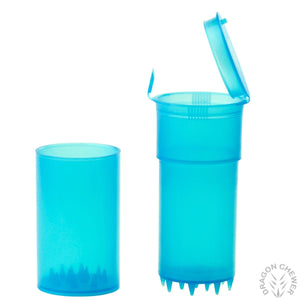 ShredTainer Pop Top Storage Container w/ Built-In Grinder - Child Resistant (Clear Rasta)