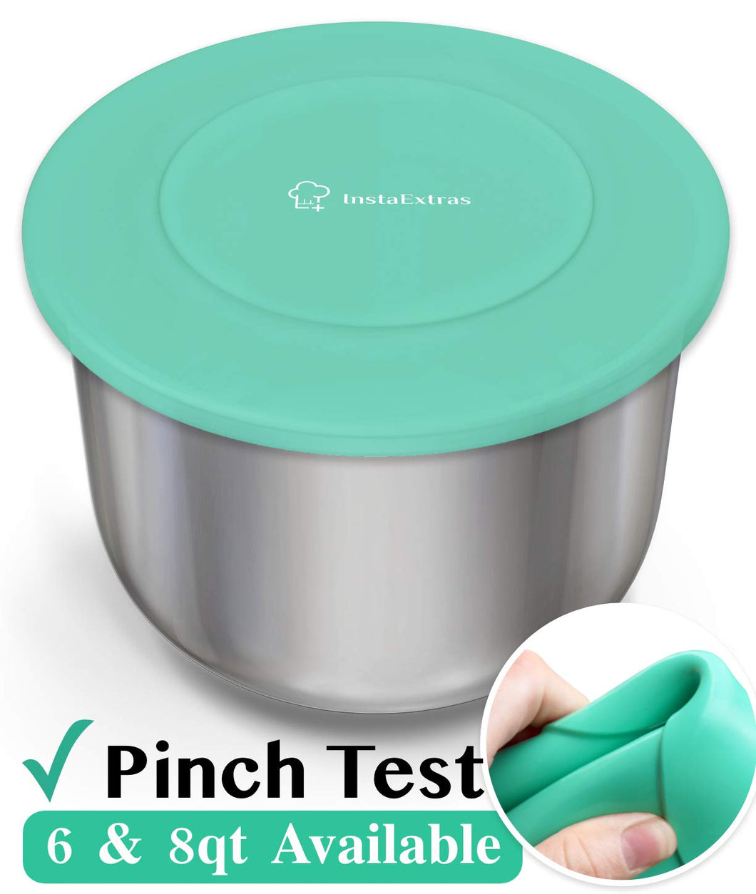 Silicone Lid For Instant Pot – 6 Quart Inner Pot Replacement Cover for IP Duo60, Plus, Max, Lux, Gem & Smart 60 – Fits 5qt 6qt Models – Best InstaPot Sealing Accessories for 6 QT Insta Pot Cookers