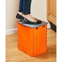 Fold Away Step Stool and Storage Box (with minor chips)