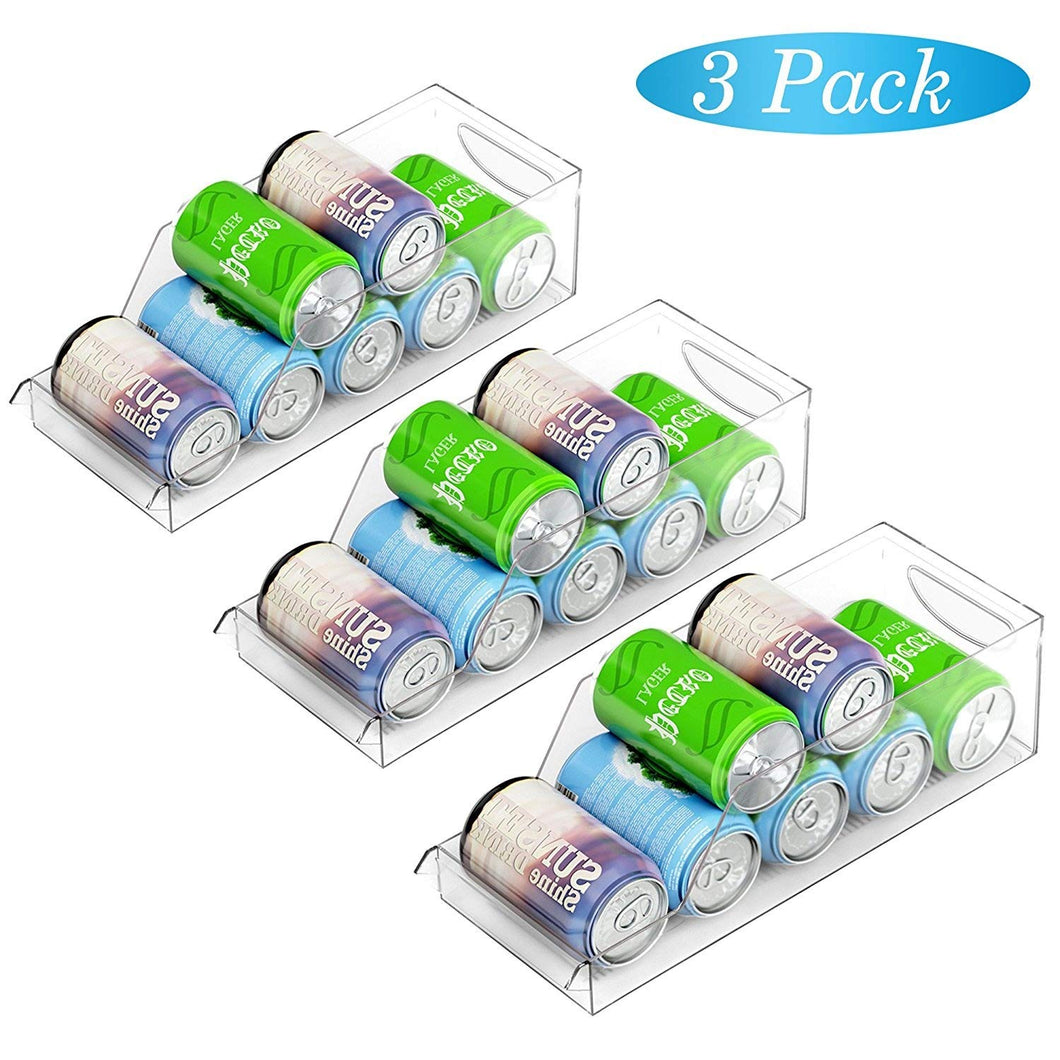 Alanda Refrigerator Storage Container Fridge Bins and Freezer Organizer Kitchen Organizer Pantry Cabinet for Soda Can Beer Can Soft Drinks 3 Set