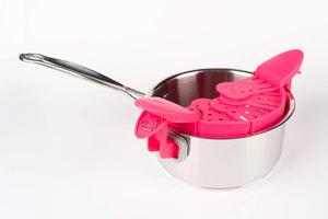 SMARTPAN Snapbit Clip-On Strainer , Easy to Use , BPA Free & Dishwasher Safe , Foldable, Lightweight and Convenient