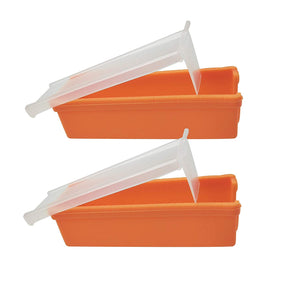 2 Sets Silicone Butter Slicer Cutter Container Keeper with Lid for Storage Measure Butter to Make Bread, Cakes, Cookies