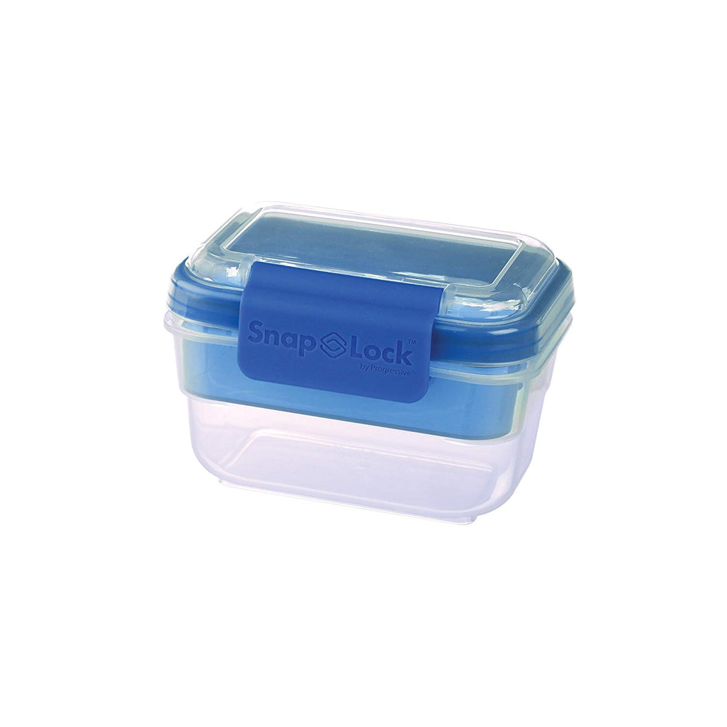 SnapLock by Progressive Snack To-Go Container - Blue, SNL-1000B Easy-To-Open, Leak-Proof Silicone Seal, Snap-Off Lid, Stackable, BPA FREE