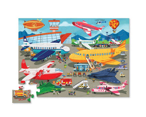 Busy Airport 50 pc Canister Floor Puzzle