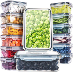 Fullstar Food Storage Containers with Lids (14 Pack) - Plastic Containers with Lids BPA-Free