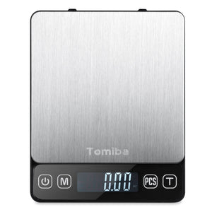 Tomiba 3000g Digital Touch Pocket Scale Small Portable Kitchen Food Scale Electronic Precision Weed Jewelry Scale, 0.01oz (0.1g) Resolution, 4 AAA Batteries Included