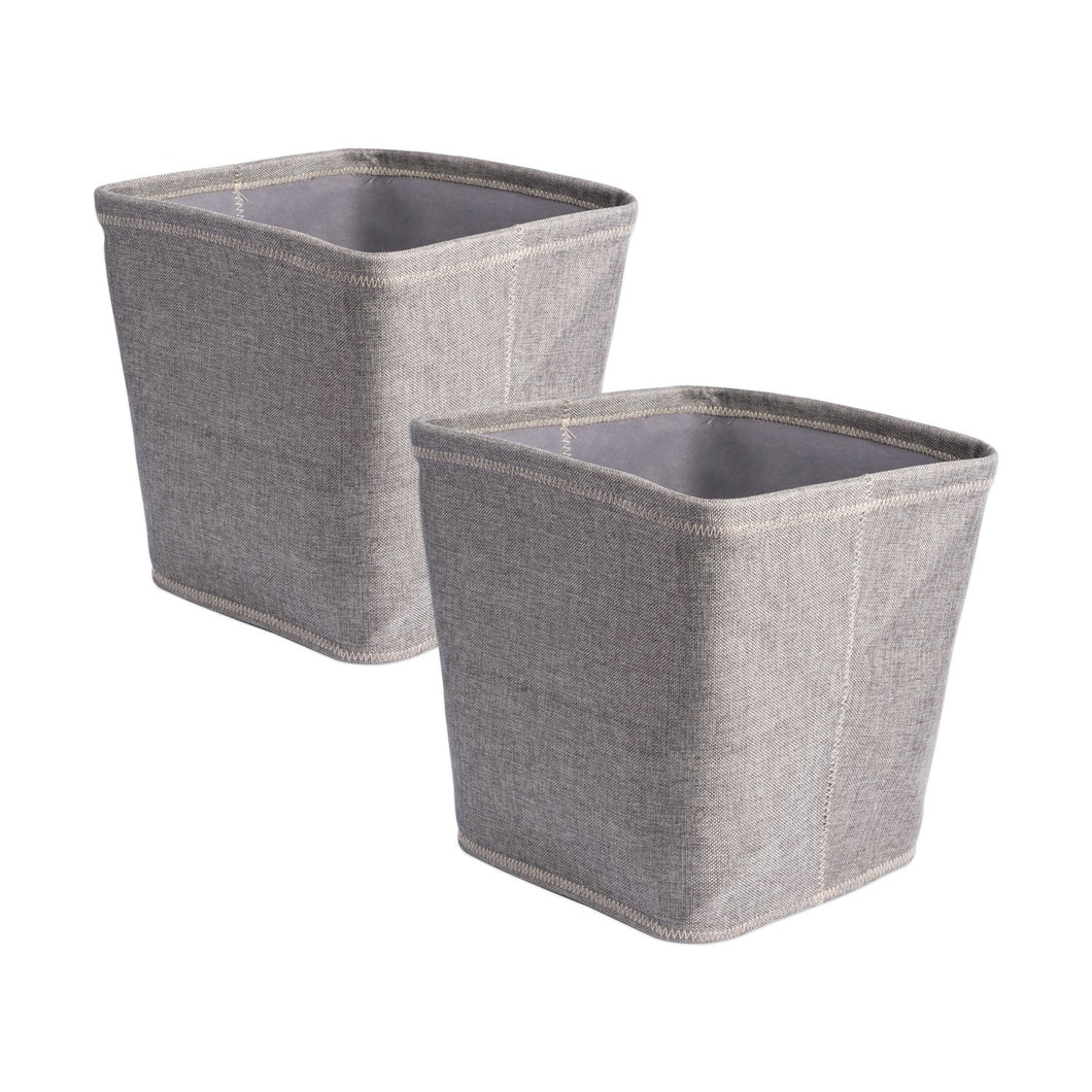 DII Collapsible Polyester Storage Basket or Bins, Home Organizer Solution for Home, Office Desk, Shelf, Bedroom & Closet (Set of 2 Large Cubes - 13