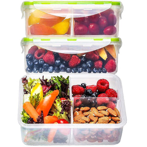 Bento Box Food Containers (3 Pack, 1150 Ml) - Storage with...