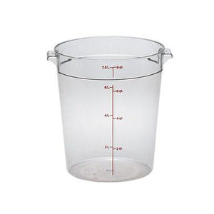 12PCE Camwear Food Storage Container Round 7.6L Clear (135) RFSCW8