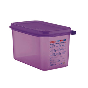 Araven Polypropylene 1/4 Gastronorm Food Storage Container Purple 4.3L