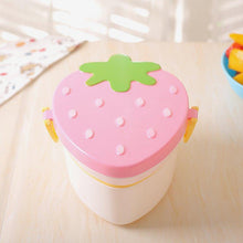Creativity Strawberry Shape Children Lunch Boxs Food Fruit Storage Container Portable Bento Box Anti Leakage Picnic Container