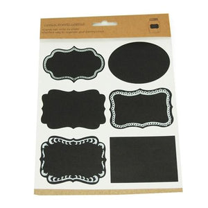 Black Chalkboard Labels, Assorted Shaped, 3-inch, 24-Piece