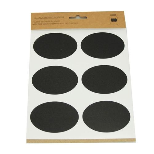 Black Chalkboard Labels, Oval, 3-inch, 24-Piece