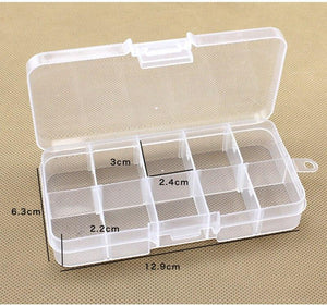 10 Slots Compartment Plastic Adjustable Boxes Craft Case Jewelry Bead Organizer Storage Container