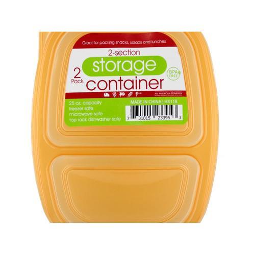 2-Section Food Storage Container Set ( Case of 24 )
