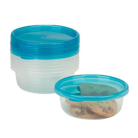 Round storage containers, 7pcs