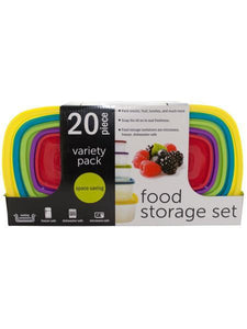 20-Piece Variety Pack Food Storage Containers Set (Available in a pack of 1)