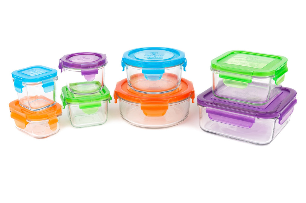 Glass Food Storage Containers | Kitchen Set | Eco-Friendly | BPA Free - Wean Green