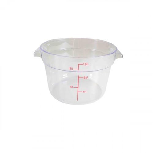 12 Qt Round Food Storage Container, Pc, Clear, total 6 Counts
