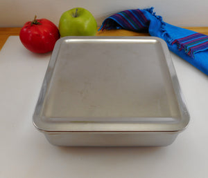 Revere Ware Large 7.5" Stainless Refrigerator Lidded Dish Storage Container