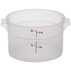 Cambro RFS2PP190 Round Storage Container 2 Qt Plastic Clear, NSF