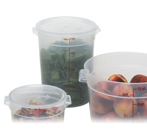 Cambro RFSC12PP190 Round Lid 12/18/22 Qt. Plastic Clear, NSF