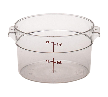 Cambro RFSCW2135 Round Storage Container 2 Qt. Plastic Clear, NSF