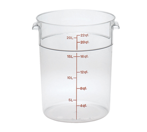 Cambro RFSCW22135 Round Storage Container 22 Qt., Plastic Clear, NSF